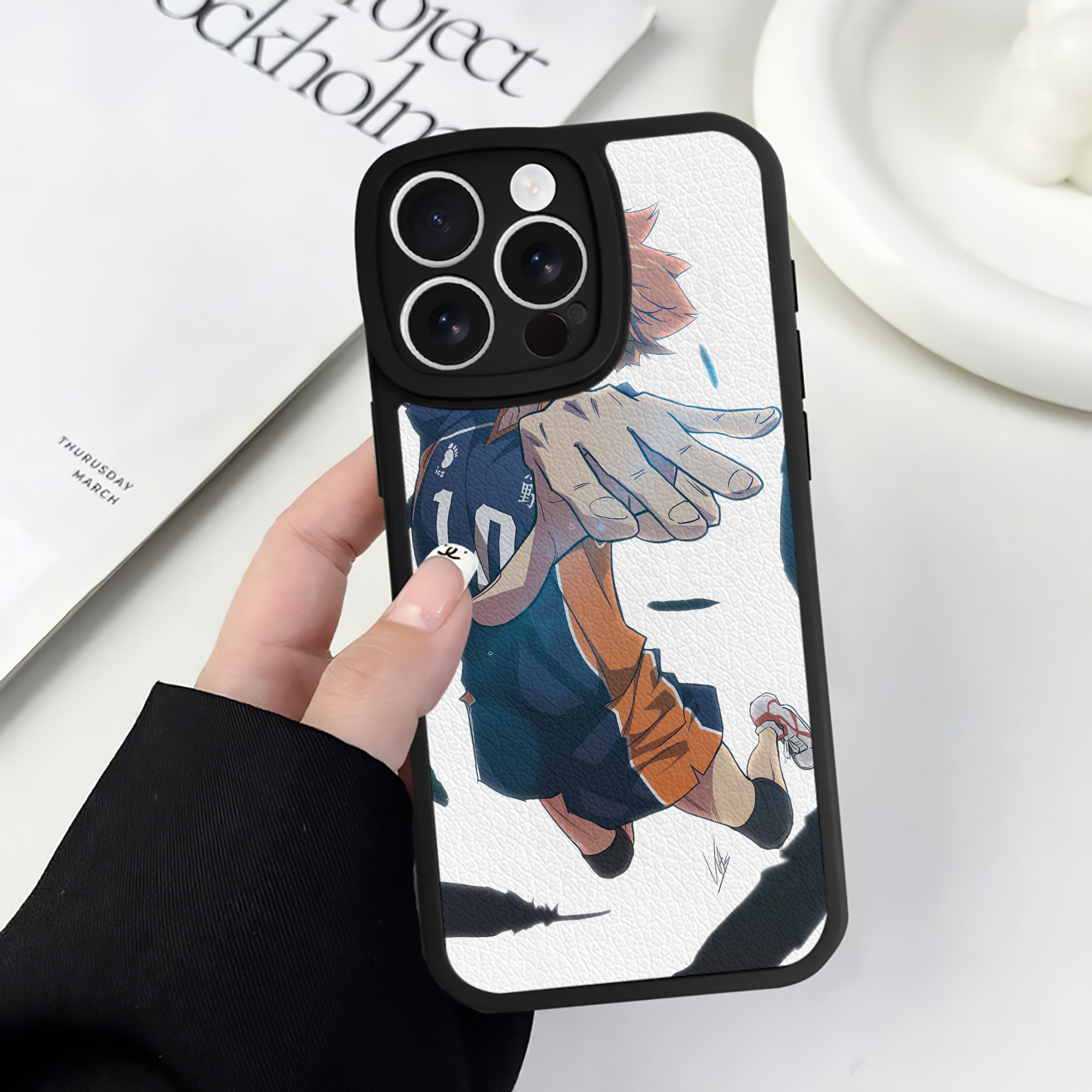 （画像用） ハイキュー!! Haikyu!! 【iPhone 16シリーズ対応】シリコンスマホケース（レザー調） 材質：シリコン